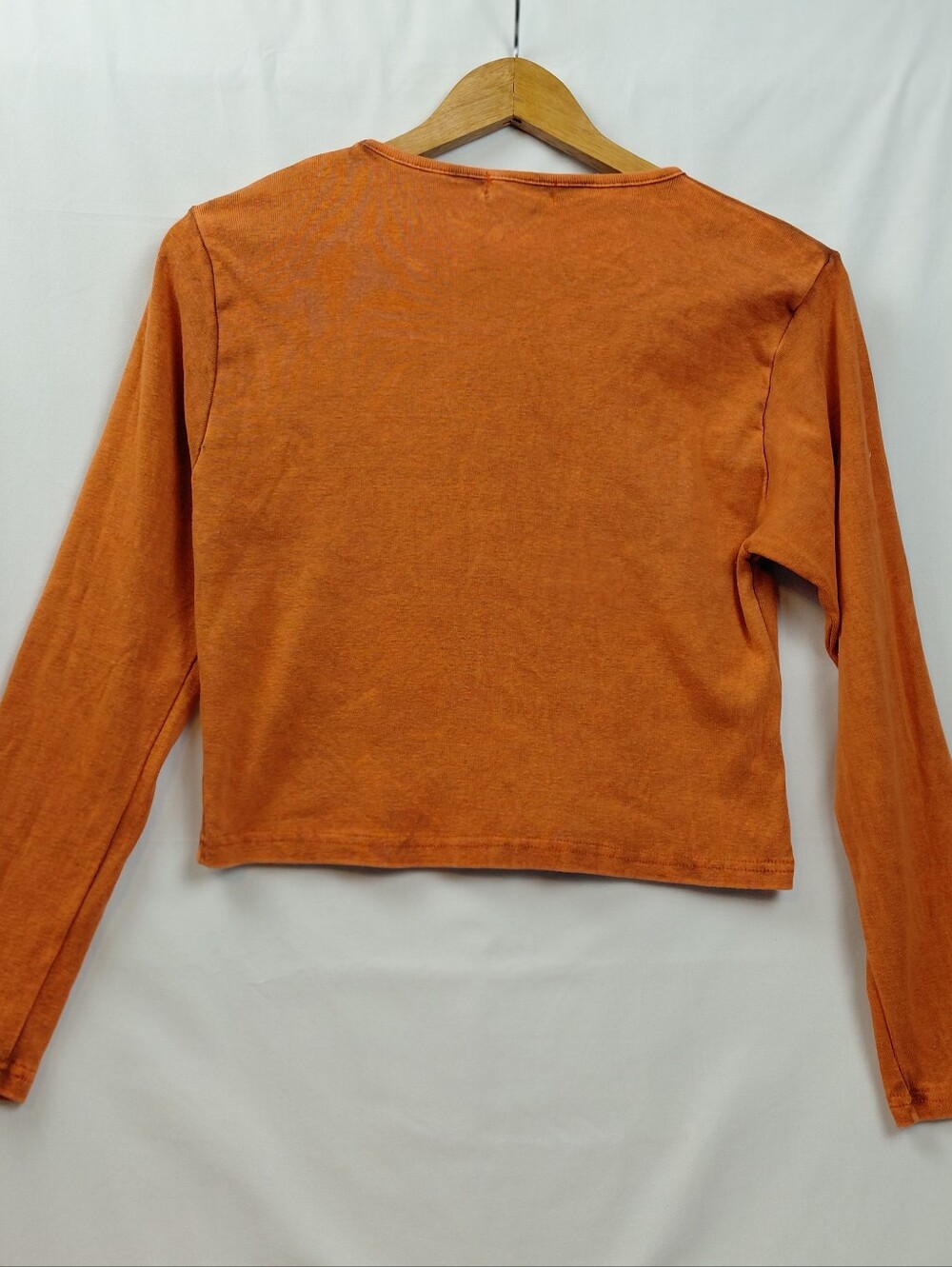 Mushroom Embroidery Crop Top Size Small Orange Fall Autumn Hobbit Girl - Picture 5 of 9